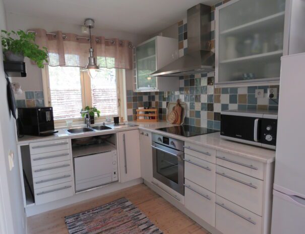 Ljunghusen Guesthouse kitchen area.